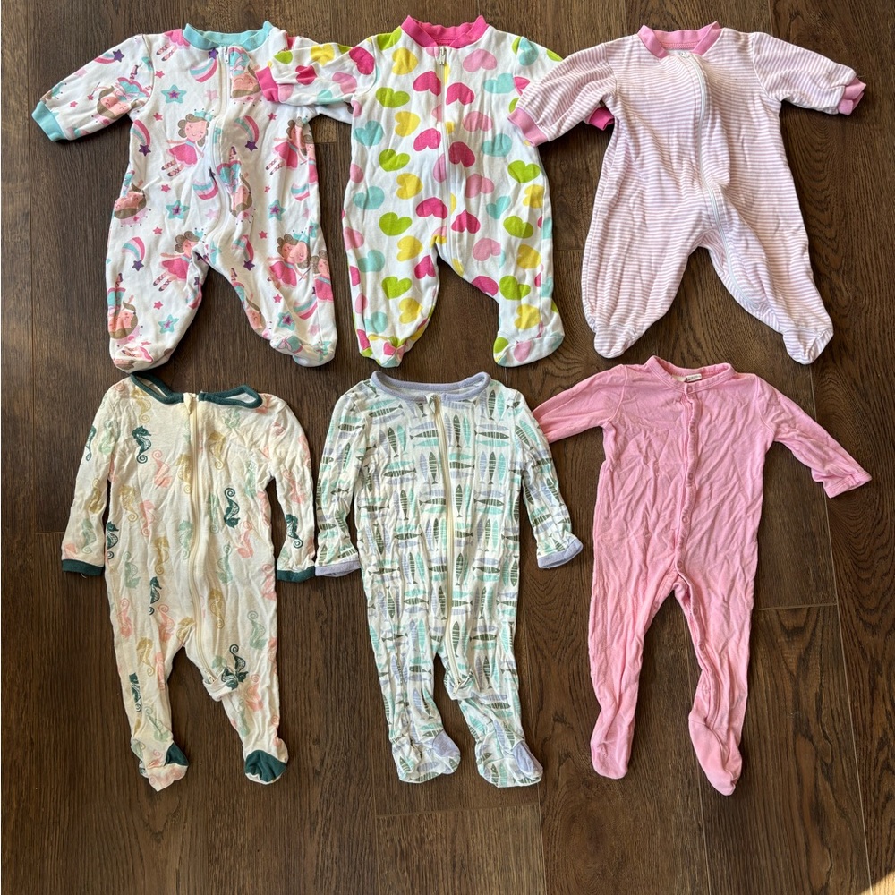 Baby Girls Footie Pyjamas Lot